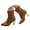 Brown, variant on Fashion Breathable Pointed Toe High Heel Mid Calf Boots With Side Zipper Comfortable Daily Walking Shoes for Women Autumn Winter Suede Pull On