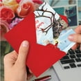 thumbnail image 4 of 1 Christmas Card with Envelope - Patterned Animals Reindeer C2940GXSG, 4 of 6