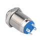 thumbnail image 3 of Orificio de montaje 19mm 12V Indicador impermeable luz de color azul LED Lámpara de señal Resaltado ~ Pie de soldadura plana Yotijar  Luz piloto de metal de 12 V, 3 of 6