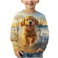 thumbnail image 2 of Familythread Boys Girls Shirts Graphic T-Shirt Cute Clothes Kids Novelty Youth Long Sleeve Tees For 3-14Y, 2 of 6