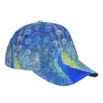 thumbnail image 3 of Uemuo Peacock Pattern Baseball Cap Golf Dad Hat Adjustable Original Classic Low Profile Cotton Hat Unconstructed Plain Cap Men Women, 3 of 9