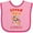 Pink and Fuchsia, variant on Inktastic Corgi Dog Lover Girls Baby Bib