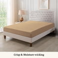 thumbnail image 2 of 1-Piece 800 Thread Count Egyptian Cotton Fitted Sheet, Fits 14-16 Inch Deep Pocket, Queen Size – Taupe, 2 of 4