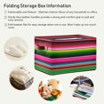 thumbnail image 6 of Coolnut Storage Basket Mexican Serape Blanket Stripes Colorful Storage Bin with Handle , Large Storage Cube Collapsible for Shelves Closet Bedroom Living Room 2PCS Decor Gifts, 6 of 7