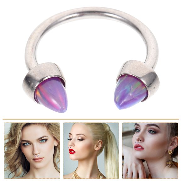 HEANUJJ 1Pcs Lip Jewelry Color Nose Hoop Rings for Women's Body Piercing