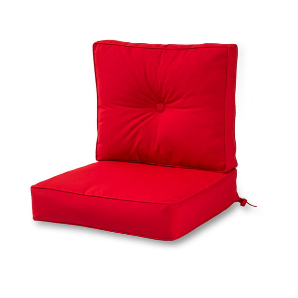 Outdoor 2-Piece Jockey Red Sunbrella Fabric Deep Seat Cushion Set by  Greendale Home Fashions