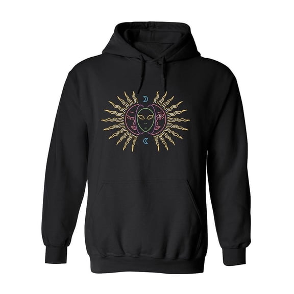 Alien Sun Graphic Hoodie Men -Image by Shutterstock, Male Medium