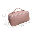 thumbnail image 3 of Bolsa de maquillaje de moda, bolsas de aseo de PU, bolsa de almacenamiento para mujeres y niñas (rosa) Likrtyny Cuidado Belleza, 3 of 8