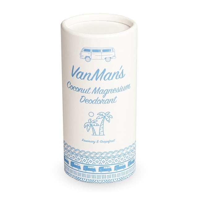 Vanmans - Desodorante en barra de coco y magnesio para pieles delicadas - Control de olores para axilas - Desodorante de magnesio para mujeres y hombres - Productos de cuidado personal - 2oz