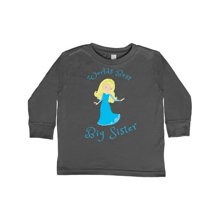 

Inktastic World s Best Big Sister Gift Toddler Toddler Girl Long Sleeve T-Shirt