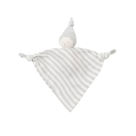 

Under The Nile Organic Cotton Unisex Grey Stripe Baby Hanky Doll