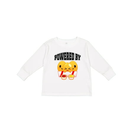 

Inktastic Powered by Chicken Nuggets Gift Toddler Boy or Toddler Girl Long Sleeve T-Shirt