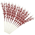 thumbnail image 4 of Raindrops Red Berry Stem Ornaments with Glitter, Artificial Holiday Decor, 19.7 x 3.1 x 0.4 Inches, Festive Seasonal Decoration, 4 of 8