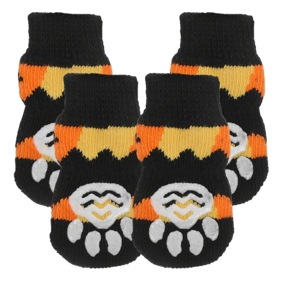 Calcetines de algodón para mascotas Calcetines de algodón de la moda de la moda Calcetines de algodón de calabaza Calcetines de Halloween Decoración Socks S