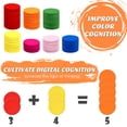 thumbnail image 3 of Shisuyan STOBOK 50pcs Round Wood Piece Colorful Disc Learning Tools Pupils Mathematics Teaching Aids for Kid Child Girl (Mixed Color), 3 of 8
