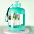 thumbnail image 1 of Botella de agua Topliu de medio galón con pajita, de plástico de gran capacidad, apta para lavavajillas, de 1/2 galón, para gimnasio, yoga, viajes, camping y actividades al aire libre., 1 of 8