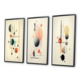 thumbnail image 3 of Designart "Vintage Abstract Desire in Knowing II" Modern Geometric Framed Wall Art Set Of 3 - Blue Abstract Frame Gallery Wall Set For Home Decor, 3 of 6