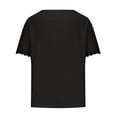 thumbnail image 4 of Mittory V Neck T Shirts for Women Lace Sleeve Ladies Tops and Blouses Summer Outfits Basic Tee, 4 of 5
