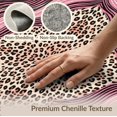 thumbnail image 6 of ODIKA Pink Print Cheetah Spotted Wavy Stripe Border Mixed Zebra Leopard Refined for Queen Size Bedroom, Under Bed, Master Suite, Foldable Easy Care, 6 of 7