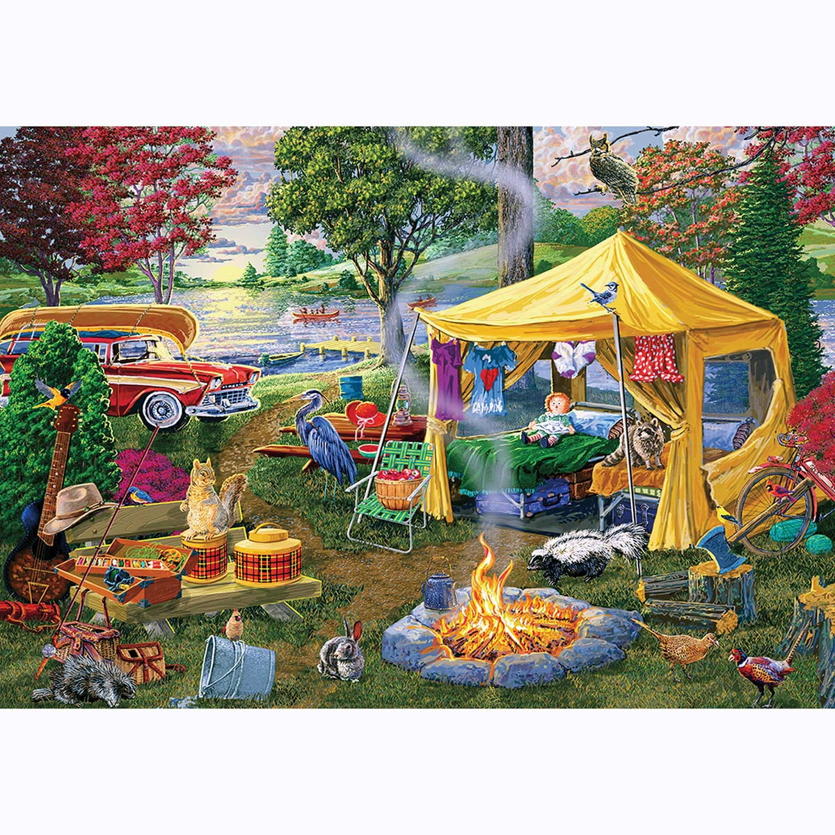 LaFayette Puzzle Factory™ Season's End Campfire Jigsaw Puzzle - Walmart ...