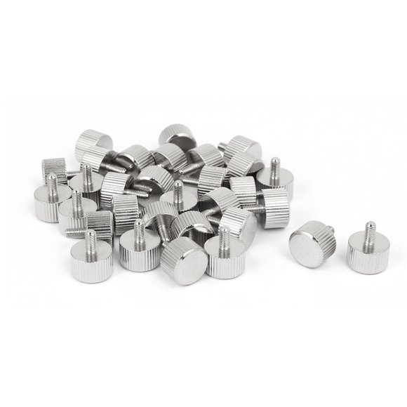 Tornillo de cabeza plana estriado con muescas de níquel de 6 mm x 3 mm, 30 piezas para caja de computadora PC