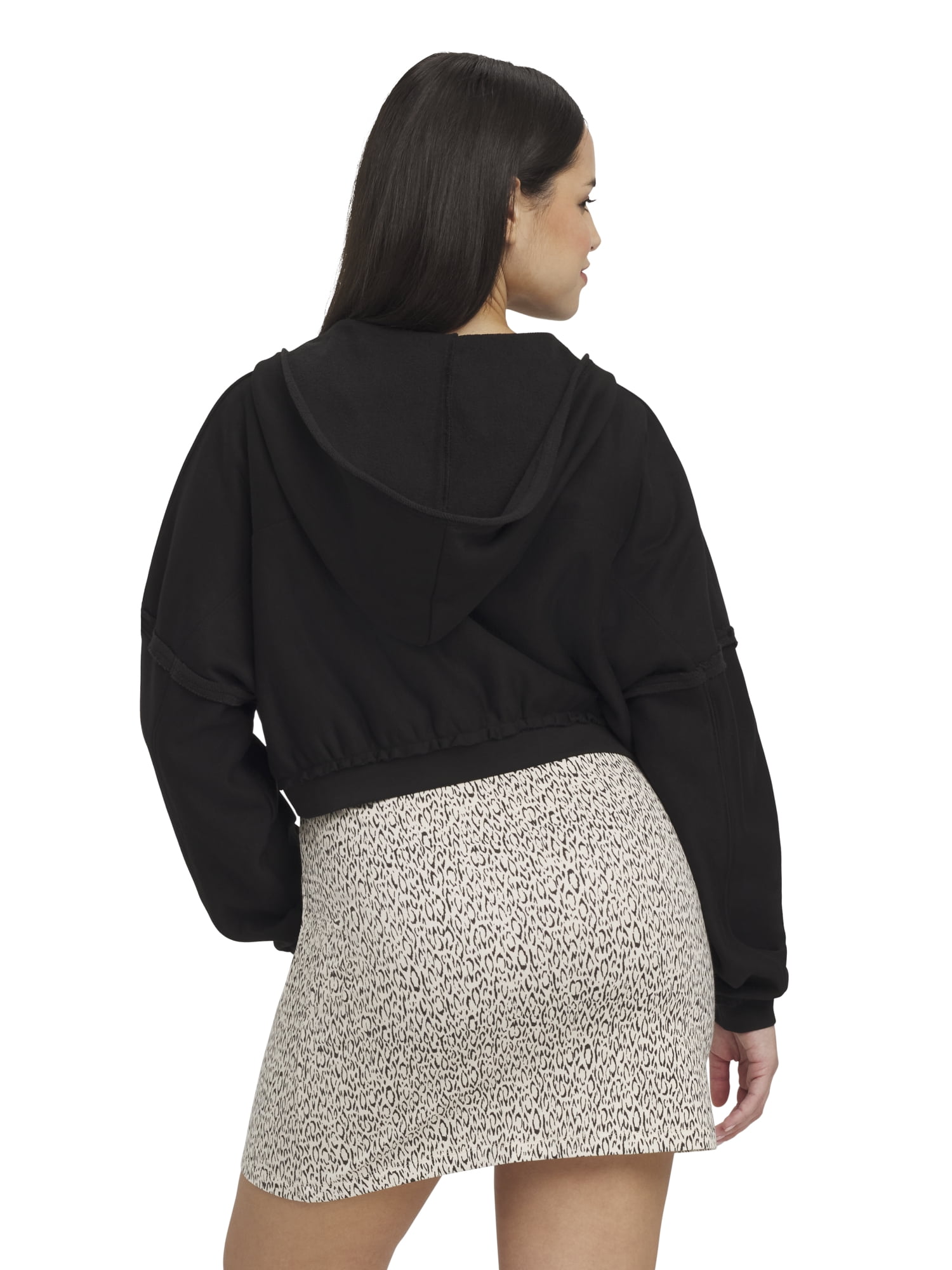 Mills by Millie Bobby Brown Women's Long Sleeve Crop Hoodie, Sizes XXS-XXL