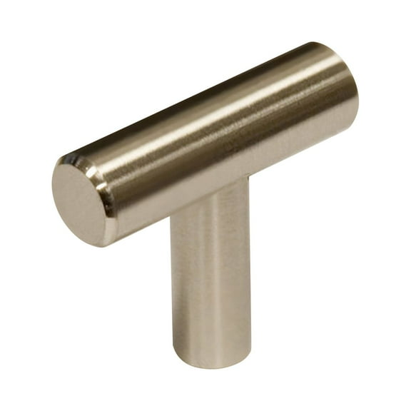 5 Pack Rok Hardware Contemporary Metal Pull, Brushed Nickel, 1-9/16" Length