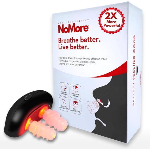 Original SQHQ Red Light Therapy for Nose – LED Nasal Device for Dry Nose & Sinus Comfort, No More Colds, USB-Rechargeable Light Therapy