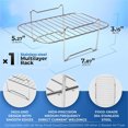 thumbnail image 5 of Air Fryer Rack for Double Basket Air Fryers Stainless Steel Grilling Rack Air Fryer Accessories Cooking Rack Toast Rack for Oven Microwave Baking Roasting, 5 of 11
