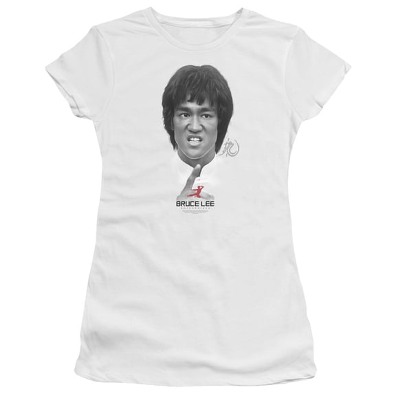 Bruce Lee Self Help S/S Junior Women's T-Shirt Sheer White