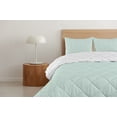 thumbnail image 4 of Ambesonne Springtime Down Alternative Quilt Comforter, Romance Leaves Bohemian, Queen, Mint Green and White, 4 of 5