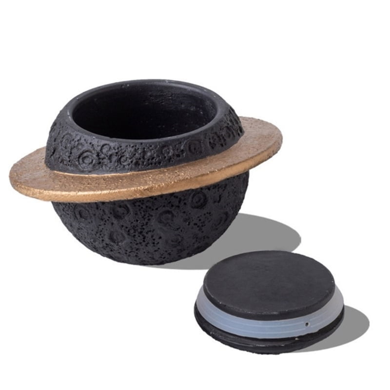 lanema Portland Cements Pet Cremation Urn Modern Planet Memorial Ashes Holder For Home Garden Backyard Tributes Display