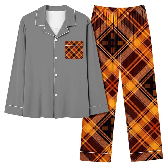 OJinShaWanO Pyjamas d'Halloween Pants Ensemble Imprimé Unisexe pour Femmes Pyjamas Confortables pour Festif
