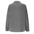 thumbnail image 3 of Clearance under 10$ Sevevn Striped Button Down Shirts For Women Dress Shirts Long Sleeve Casual Collared Office Work Shirt With Pocket Early Access Deals Black XXL, 3 of 6