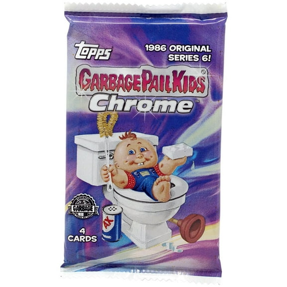Garbage Pail Kids Topps 2023 Chrome (1986 Original Series 6) Trading Card BLASTER Pack (4 Cards)