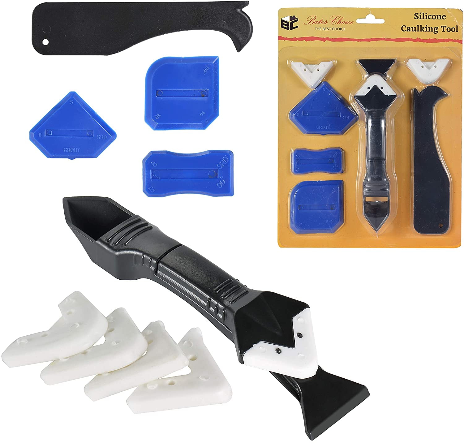 Caulking Tool Caulk Remover& Scraper Tool kit 3 in 1 Silicone Finishing Tool kit