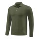 thumbnail image 2 of Blusa y camisa de manga larga con cuello vuelto para hombre, color liso, informal, elástica, deportiva, con botones, blusa de manga larga con cuello vuelto para hombre, tops de poliéster para hombre, 2 of 5
