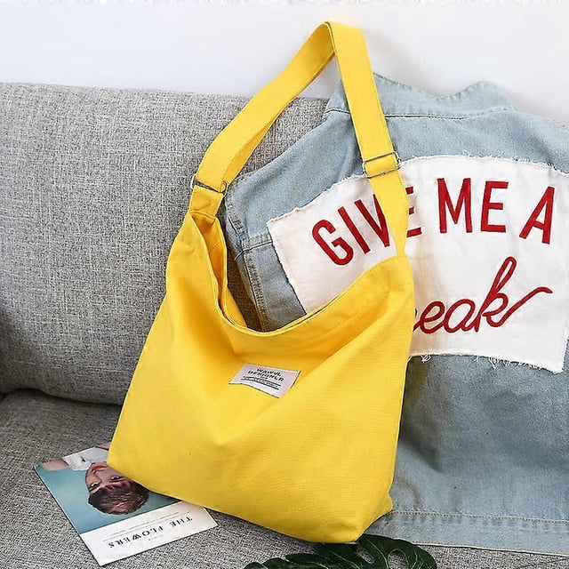 Bolso de hombro de lona grande estilo hobo, estilo retro, informal, para mujer