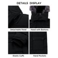 thumbnail image 5 of Wantdo Men's Plus Size Winter Jacket Insulated Hooded Winter Snow Outwear Military Parka Jacket Black 6XL, 5 of 7