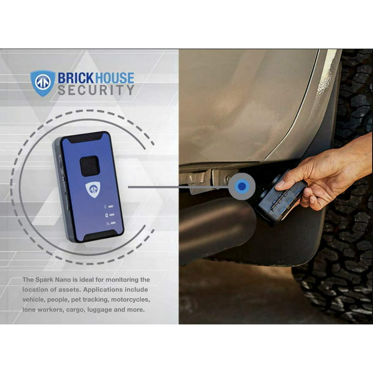 Brickhouse Security Rastreador GPS para vehículos sin tarifa mensual,  suscripción de 1 año incluida, dispositivos de seguimiento GPS LTE  portátiles