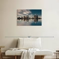 thumbnail image 2 of Elephant Stock Detroit Skyline Reflection Wall Art - Horizontal Canvas Wall Art - Living Room Wall Decor - Places Canvas - Teal And White Decor - 30" x 20", 2 of 8