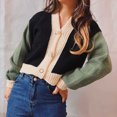 thumbnail image 6 of JINMGG V Neck Sweaters for Women Fall Winter Clearance,Fashion Women Casual V-Neck Sleeve Sweater Cardigan Blouse Button Pullver Tops, 6 of 7