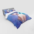 thumbnail image 3 of Ambesonne Winter Bedding Set 3 Pcs, Fantasy Snow Queen, Twin XL, Violet Blue Pale Green, 3 of 3