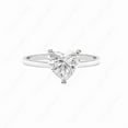 thumbnail image 3 of Cora Jewellery 2CT Heart Moissanite Bridge Diamond Hidden Halo Engagement Ring For Women, 10K White Gold, 3 of 5