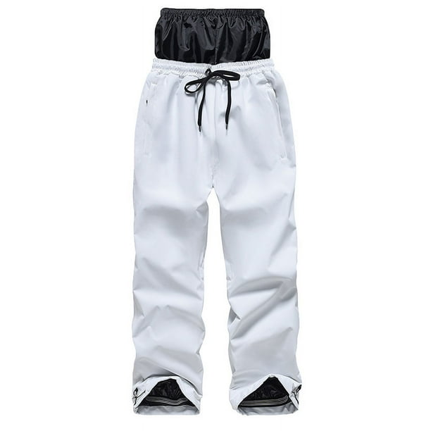 Pantalones de esquí para hombre y mujer, de invierno, para exteriores, a prueba de viento, impermeables, cálidos, de una sola tabla, pantalones de esquí de doble tabla