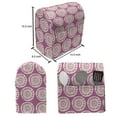 thumbnail image 5 of Floral Lounger Chair Bag, Pattern of Deformed Circles in Repeat with Doodle Geometric Lines Round Spots, High Capacity Storage with Handle Container, Lounger Size, Magenta and Cream, by Ambesonne, 5 of 5