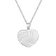 thumbnail image 2 of Pendientes de corazón con forma de corazón, sencillos y modernos, de acero inoxidable, huecos y decorativos, para mujer (plata), 2 of 6