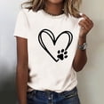 thumbnail image 5 of Puyaiuu Dog Mom Shirts for Women Dog Lover Tshirts Cute Paw Love Heart Print Tee Tops Gift, 5 of 6