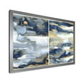 thumbnail image 2 of Designart 'Gold and Dark Blue Abstract II' Modern Framed Art Print, 2 of 4