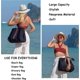 thumbnail image 2 of Multifunctional Beach Bag Fashion Gym Bag Large Pool Bag Shoulder Bag Beach Tote Bag with Small Wallet, 2 of 5